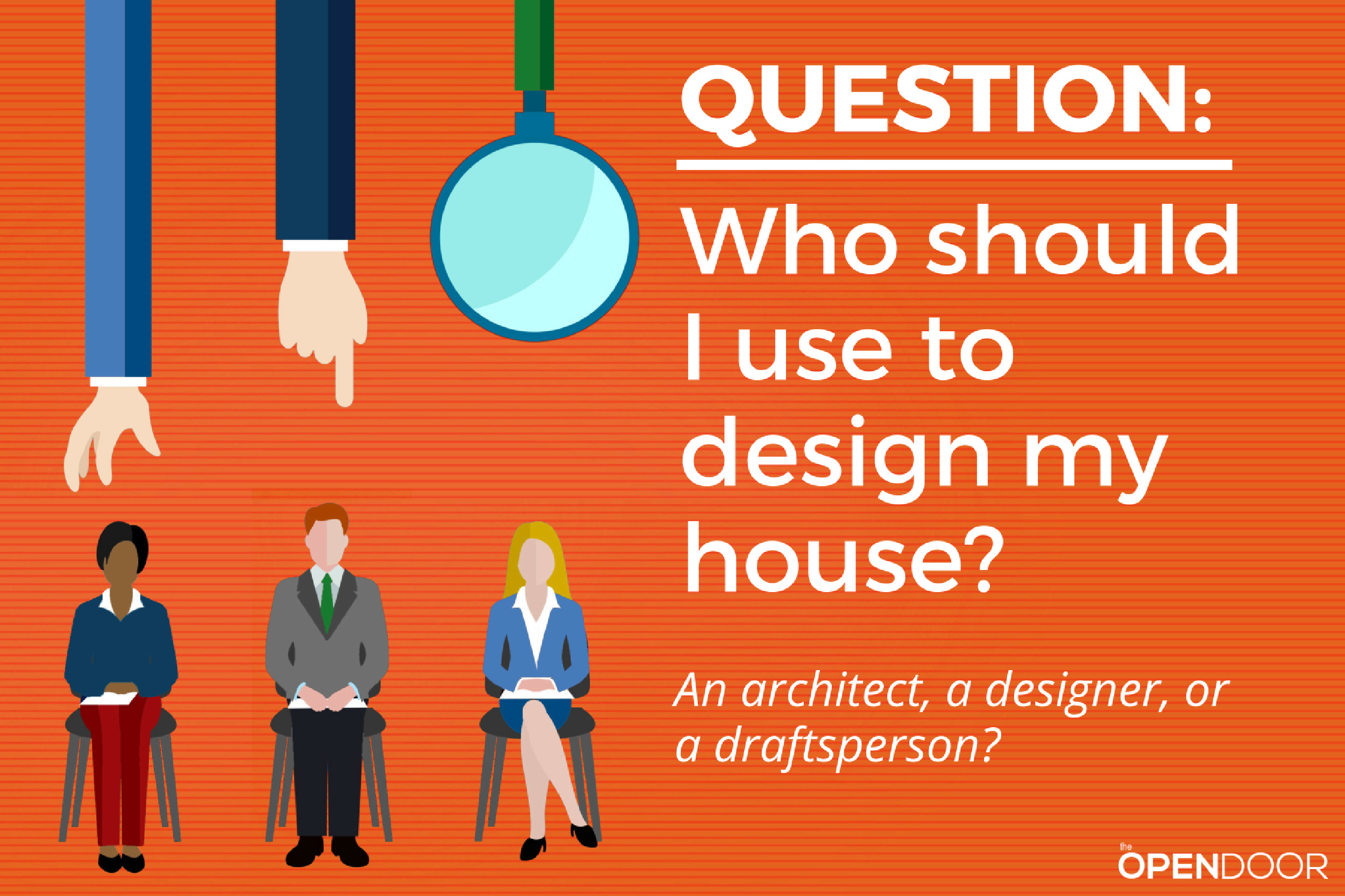 Who should I use to design my house - an architect, designer, or draftsperson?